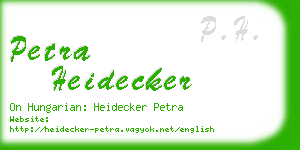 petra heidecker business card